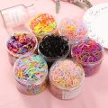 of Multicolor Soft Elastic Rubber Hair Band for Girls Hair-Candy Colors Soft Baby Hair Ties-Disposable & Small Tiny Colorful Reusable Ponytail Holders Tie Stretch Elastics-. 