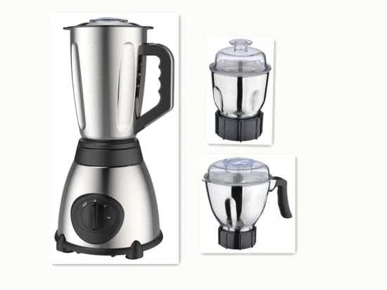 Super Crest Blender 1000W High Performance Power Blender for Kitchen Professional Blender Smoothies Mixer Maker 3in1 With 1.5L Jug And 800ml Chopper & 400 Grinder Power Full Motor Easy To Operate or Clean and Safety & Long Service Life, for ice Crushing,|
