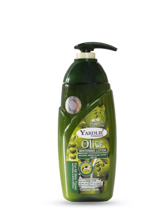 Yardlie Professonal Olive Lotion Natural Skin White Beauty With Milk 200Ml Whitening Lotion & Moisturizing