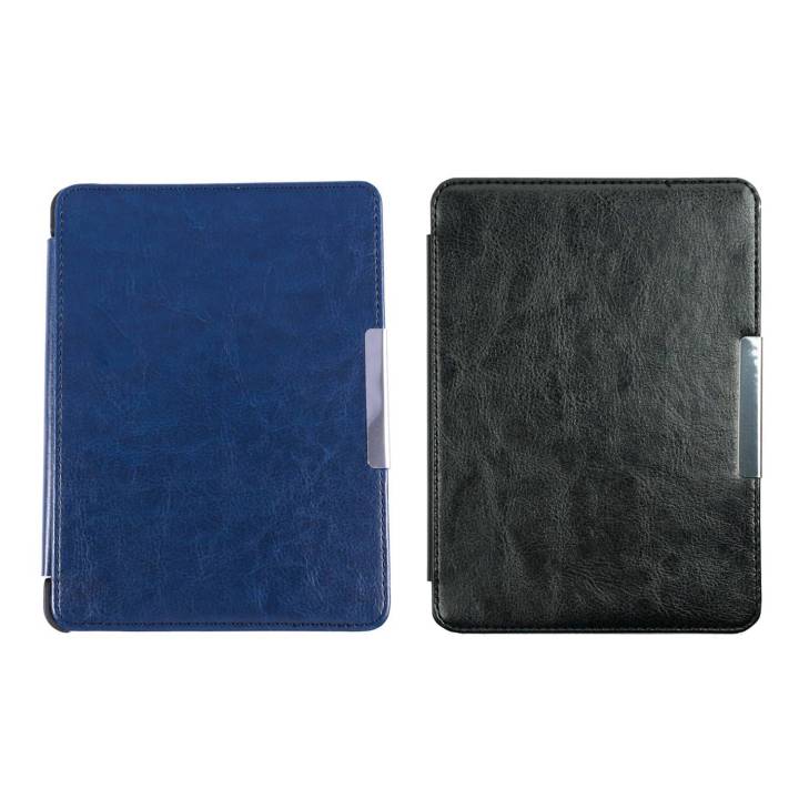 2Pcs Case for GLO HD 6.0 inch EReader Magnetic Auto Sleep Cover Ultra Thin Hard Shell (Black&Dark Blue)