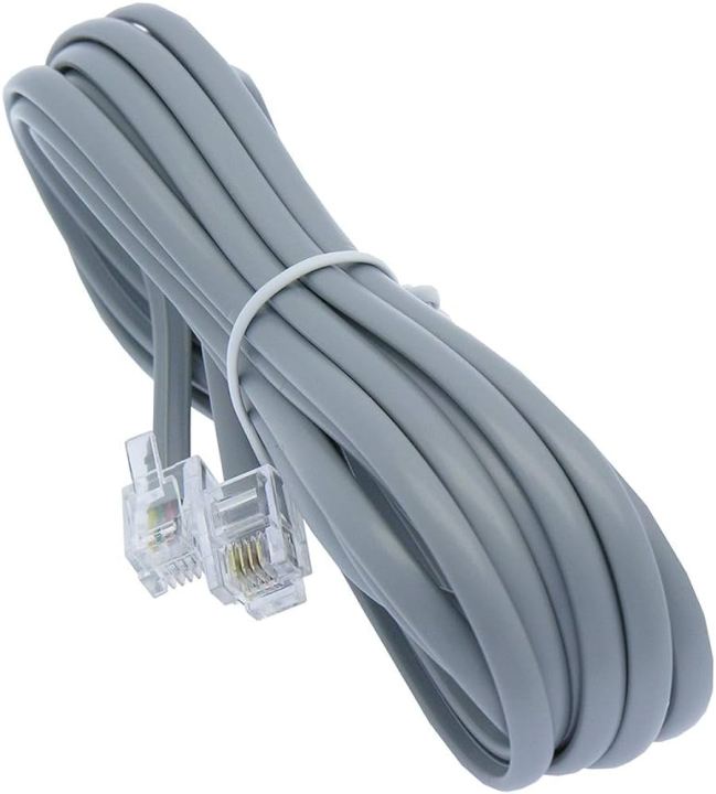 Landline Telephone Set Cable RJ-11 20 Meter Length