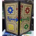 Folding Wooden ludo game board set, portable board games. 
