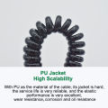 Spring Spiral Power Cable 2 3 4 5 6 7 8 9 10 12 18 Core 0.1/0.2/0.3/0.5/0.75mm2 Connector Extend Tensile Retractile Coil PU Wire. 