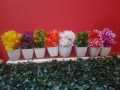 Pack of 12 Plant Artificial Decoration Piece with pot Best for home & Office Decoration purpose 4inch height. 
