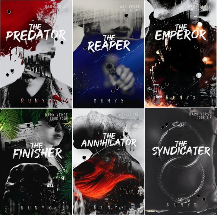The Dark Verse  Series ( The Predator +  The Reaper +  The Emperor +  The Finisher +  The Annihilator + The Syndicater  ) Set of 5 Books by Runyx