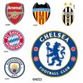 Football club logo stickers Arsenal sticker on car stickers and Juventus decals rear window Chelsea Car Styling. 