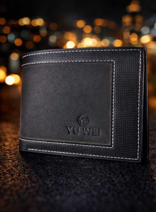 Luxury YU WEI Men’s Leather Wallet | Stylish Bifold with Multiple Card ...