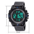Kak Sports Waterproof Electronic Digital Pointer Stopwatch Luminous Wrist Watch. 