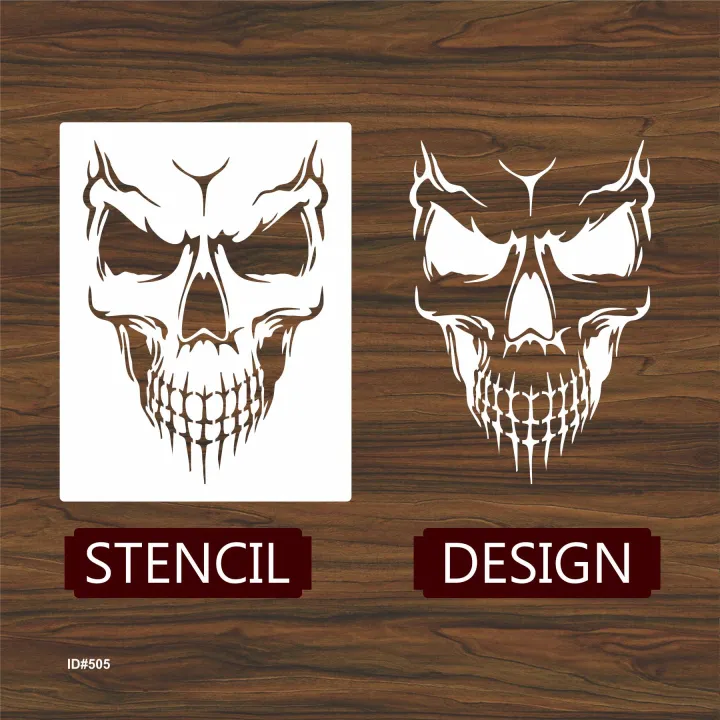 Evil%20Skull%20Stencil%20Scrapbook,%20Wall%20Painting,%20Coloring%20Embossing%20Album%20Decorative%20Template.%20-%20Image%204