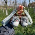 Animal Small Raccoon Keychain Super Cute Cartoon Red Panda Girl Backpack Decoration Women Keychain Children's Gifts Wholesale. 
