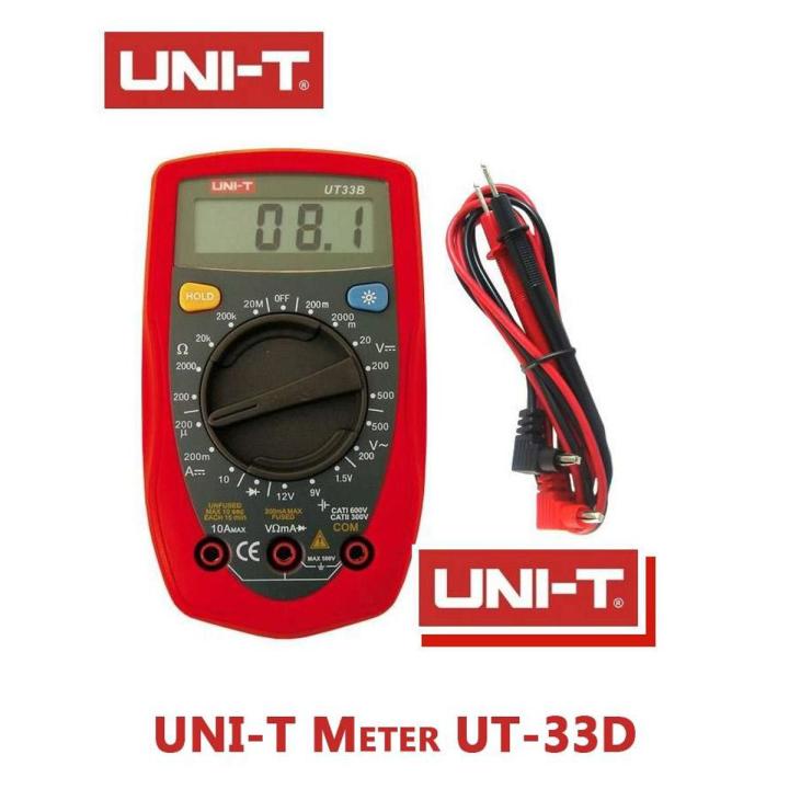 Original Ut-33D Digital Multimeter - Volt Meter - Ameter - Temperature Meter
