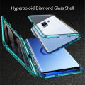Biruiqu For Samsung Galaxy S9 S9 Plus Magnetic Absorption Case Metal Frame Shockproof Double Sided Tempered Glass Magnetic Case Cover. 