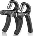 Grip Strength Trainer (Adjustable), Hand Grip Strengthener, Forearm Exerciser, Finger Strengthener Trainer Wrist Forearm Grip Workout - Home Gym Exercise Equipment, Workout for Home. 