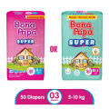 Bona Papa Super Diapers -  Super Economy Pack - Medium Size 3 - 50 Pcs. 