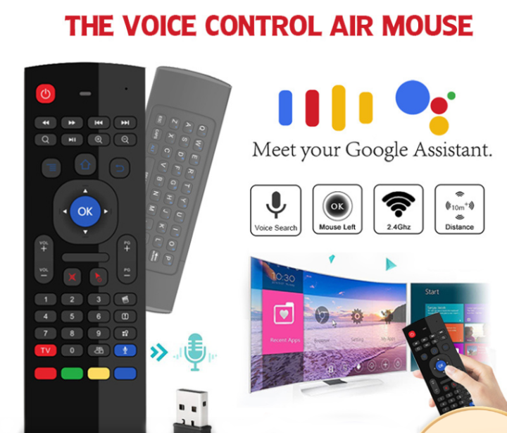 Latest Wireless Air Mouse MX3 for Android TV Boxes - Smart TV - LED - PC or Other Smart Devices (With OR Without Mic)