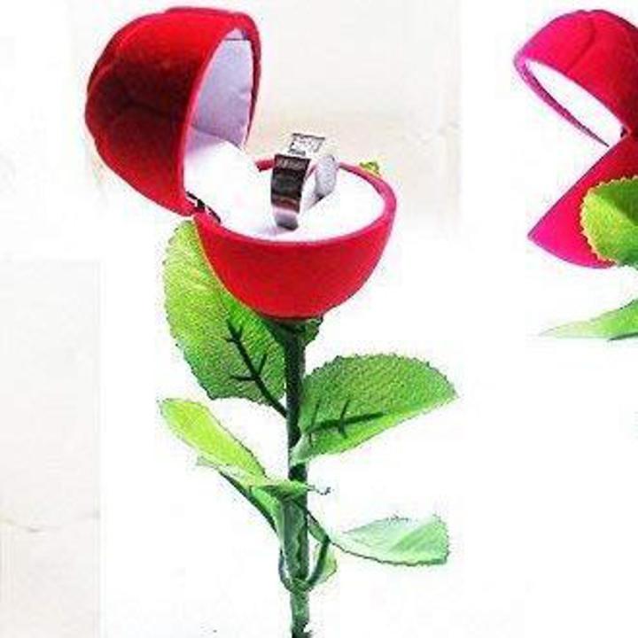 Rose Flower Ring Box / Ring Container / Jewelry Holder