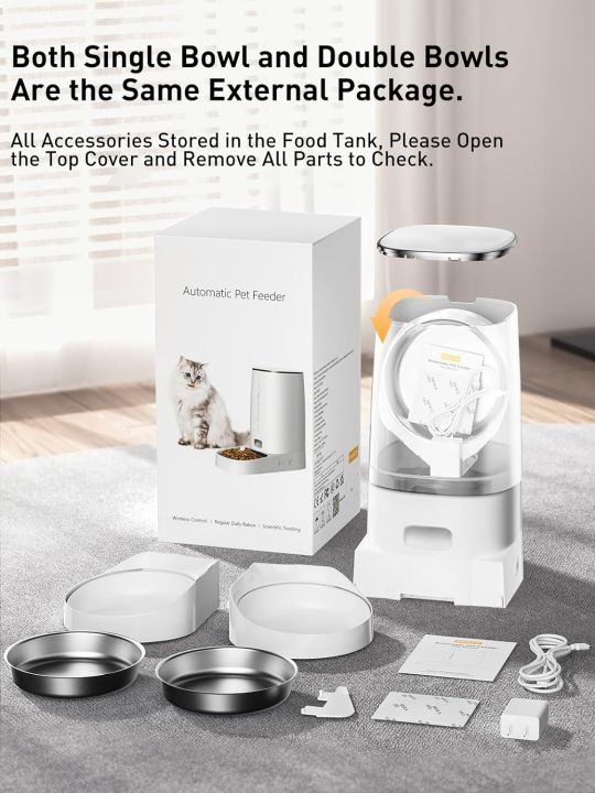 ROJECO%20Automatic%20Cat%20Feeders%20for%202%20Cats,%204L%20Cat%20Food%20Dispenser%20with%20APP%20Control,%20Double%20Stainless%20Steel%20Bowls,%20Dual%20Power%20Supply%20and%20Low%20Food%20Alarms,%202.4GHz%20Wi-Fi%20Enabled%20Pet%20Feeder%20for%20Cats%20and%20Dogs%20-%20Image%209