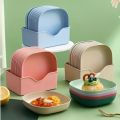 Modern Nordic Design 10-Piece Plastic Snack Plate Set with Stand - Ideal for Snacks, Breakfast, Fruits, and Vegetables. 