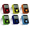 Digital Tasbeeh Counter With Time and date Function Hand Ring Finger Tally Electronic Tasbih Pray Counter 5 digit Portable LED - Any One Random Color. 