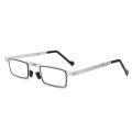 Folding Anti Blue Ray Reading Glasses Metal Rectangular Women Men Hyperopia foldable Eyeglasses Diopter +1.0 1.5 2.0 2.5 3.0 3.5 Ultralight Screwless Full Frame. 