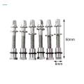 6Pcs Drum Tension Rods Rust Resistance 6mm for Snare Drum Percussion Instrument Replacement Accessory. 