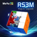 Moyu RS3M Maglev 2021 3x3x3 Magnetic Magic Cube Stickerless Magnet RS3M 2020 Puzzle Speed Cubes Toys For Children. 