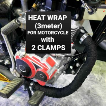 Thermal Heat Exhaust Bend Pipe Wrap + 2 CLAMPS for fitting Universal 3 meter Length