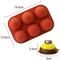 Half Sphere Silicone Ball Mold 6 Cavity Medium Size. 