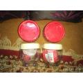 2 Transparent Large Jars Spices Container Air Tight With Interlock Feature 7x5 Inches 800ml (Multicolours). 