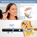 Smart Visual Ear Wax Cleaning Kit with Camera HD – Wireless Ear Cleaner Endoscope – Rechargeable Earwax Removal Tool with Soft Silicone Tips - Rechargeable HD Ear Camera with Mobile Display. 