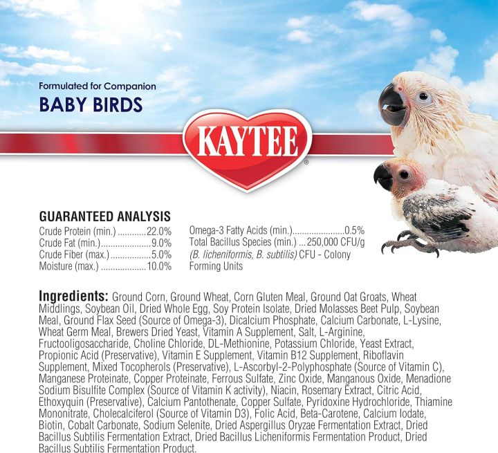 Kaytee%20Exact%20Hand%20Feeding%20Pet%20Bird%20Baby%20Food%20For%20Parrots,%20Parakeets,%20Lovebirds,%20Cockatiels,%20Conures,%20Cockatoos,%20and%20Macaws%20500gm%20-%20Image%205