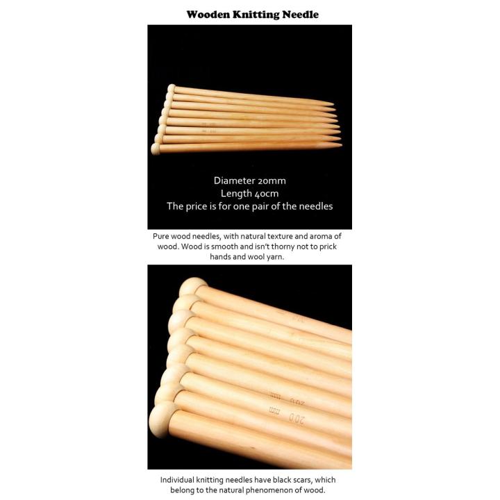 Bamboo Knitting Needles Sizes 2mm-10mm Single Pointed Smooth Knitting Needles