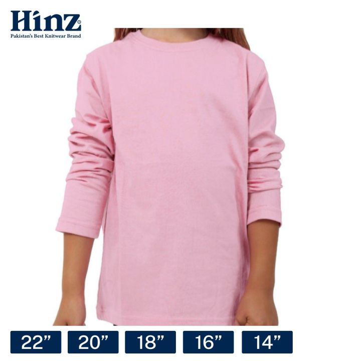 Hinz Youth Essential Round Neck Unisex Top (Full Sleeves) Combed Cotton Interlock