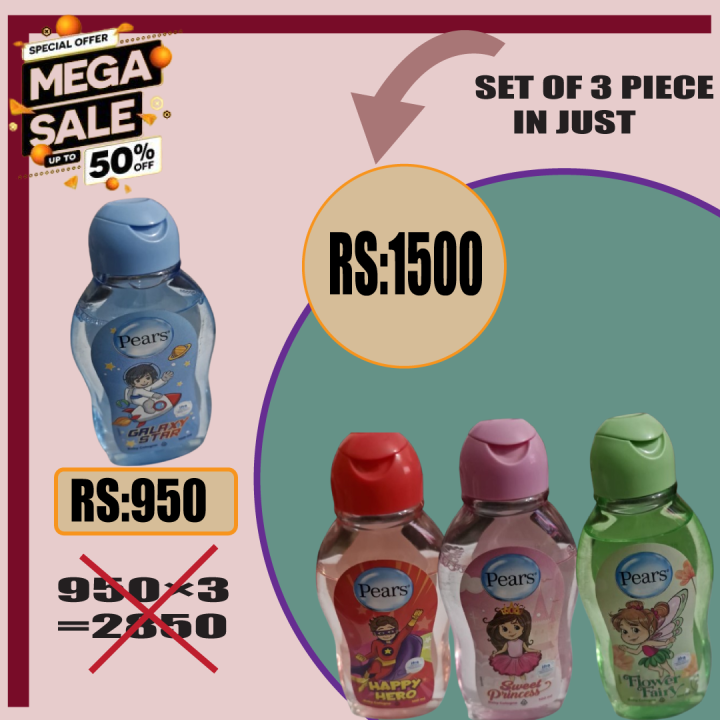 Set of 3 Pears baby colonge in 100 ml | Daraz.pk