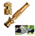 Brass Heavy Duty Hose Nozzle, High Pressure Hose Nozzle Heavy Duty, Adjustable Twist Pressure Sprayer (Nozzle). 