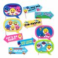 Baby Shark Theme Birthday Props 10Pcs Baby Shark Birthday Decoration Items | Baby Shark Props for Kids Baby Shark Theme Birthday Decorations Birthday Photobooth Props for Kids by Karachi Decor. 