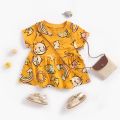 Cartoon Summer Baby Dress Cute Short Sleeve Cotton Toddler Baby Girls Dresses. 