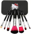 Cute Hello Kitty Black 7 Makeup Brushes Set for Girls & Women Foundation Eye Shadow. 