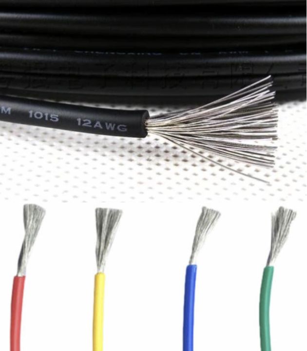 1meter Black Ul1015 wire cable 12awg tinned copper 105 degree UL Certification