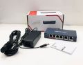 HIKVISION DS-3E0106P-E/M 4 Port Fast Ethernet Unmanaged POE Switch Transmission Network Switches Value Series-Store-and-forward switching-Solid high strength metal shell ethernet switch. 