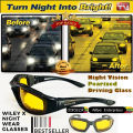 Wiley X Night Vision Glasses - HD Anti Glare Night Vision Driving Glasses - Car Driving Glasses Night Vision Glasses Protective Gears Sunglasses - Night Vision Drivers Goggles - Yellow. 