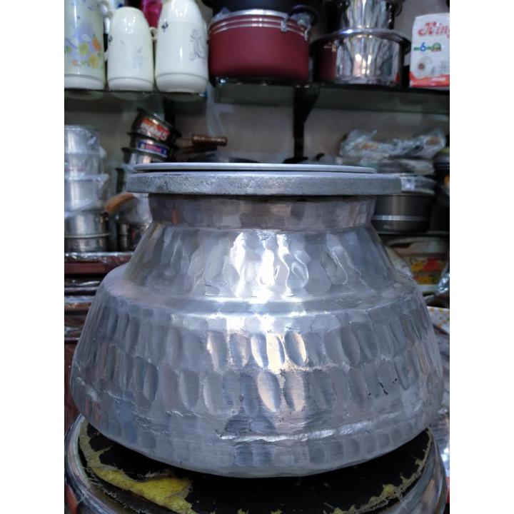 Silver Steel Daigh For 3 Kg Salan Degh