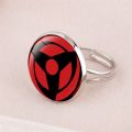 [ New ] Anime Peripheral Accessories   Naruto Open Gemstone Ring   Nine Magatama Cycle   Sharingan   Adjustable. 