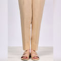 Skin Beige Straight Trouser/Pant/Capri For Girls/Ladies-Non See Through Fabric. 