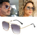LouisWill Sunglasses Large Frame Metal Cut Edge Double Beam Driving Glasses Sunglasses Fashion Personality Sunglasses Metal UV400 UV protection Clean Vision for Men Women. 