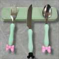 imported high quaity kids plastic & steel spoon Cutlery set ,Portable (6M-12yrs) Travel Spoon Fork Knife, box Reusable Eco-Friendly Utensils for Kids Adult Travel Picnic Camping(Green,Barley,Pink,Blue)send randomly. 