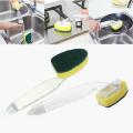 Soap Dispenser Scrubber Cleaner Dish Wand Brush Scrub Refill Washing Kitchen. 