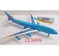 Rope-Pulling Blue Aeroplane Toy for Kids. 