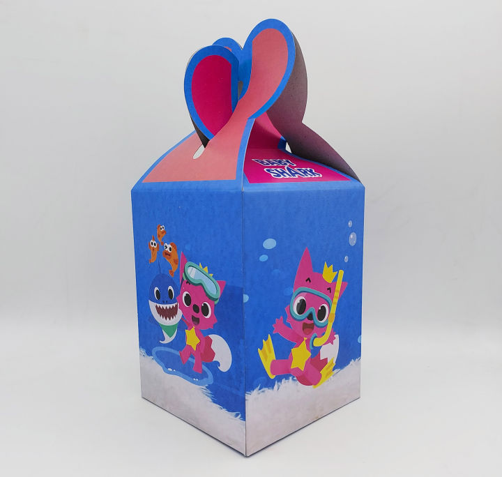 BABY SHARK THEME GOODY BOXES PACK OF 10 FAVOR BOXES