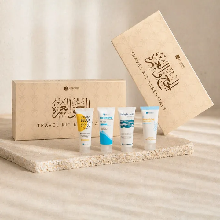 Jenpharm%20-%20Hajj%20&%20Umrah%20Essentials%20Kit%20-%20Pack%20of%204%20(Fragrance%20Free%20Hand%20Wash,%20Fragrance%20Free%20Salicylic%20Acid%20Face%20Wash,%20Dermive%20Fragrance%20Free%20Oil%20Free%20Moisturizer,%20Fragrance%20Free%20Spectra%20SPF%2060%20Sunblock%20-%20Image%206